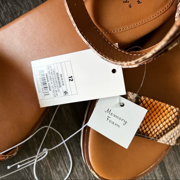 a New Day™ Women's Abigail Heels - Faux-leather Sandals Ankle Strap Snakeskin 12 - Picture 7 of 11